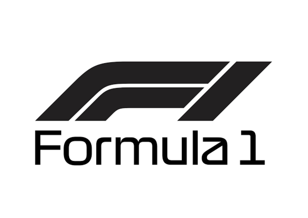 Formula 1 logo in black on a white background